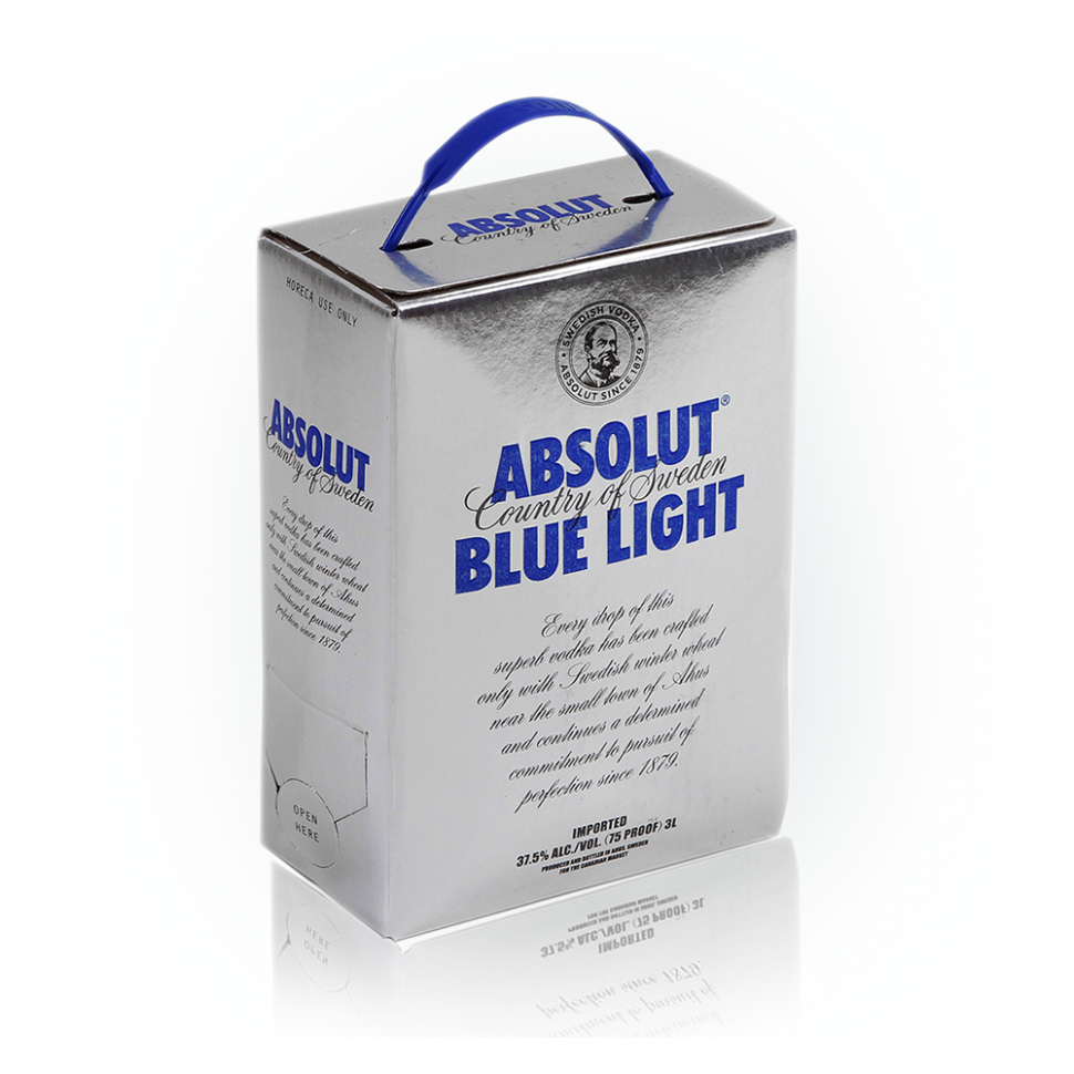 Водка Абсолют Синий Свет (Absolut Blue Light) 3 л